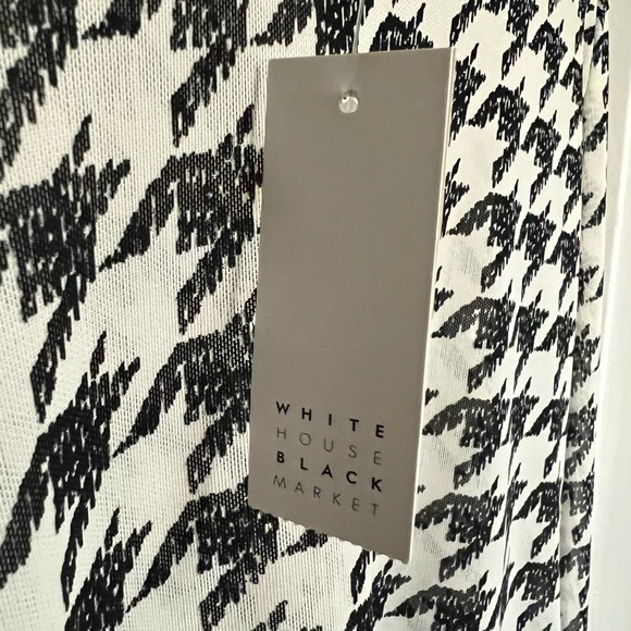 "WHITE HOUSE BLACK MARKET " WOMEN'S COWL NECK MESH LONG SLEEVE- GRAY - Picture 3 of 5